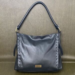 Frye & Co. Black Faux Leather Shoulder Bag, Purse, handbag